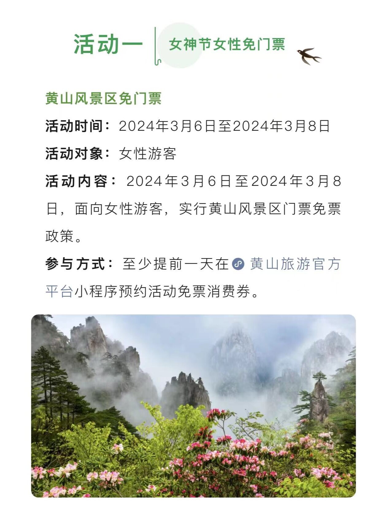 黄山对女性免票7天！这背后的秘密竟然如此暖心，你敢信吗？